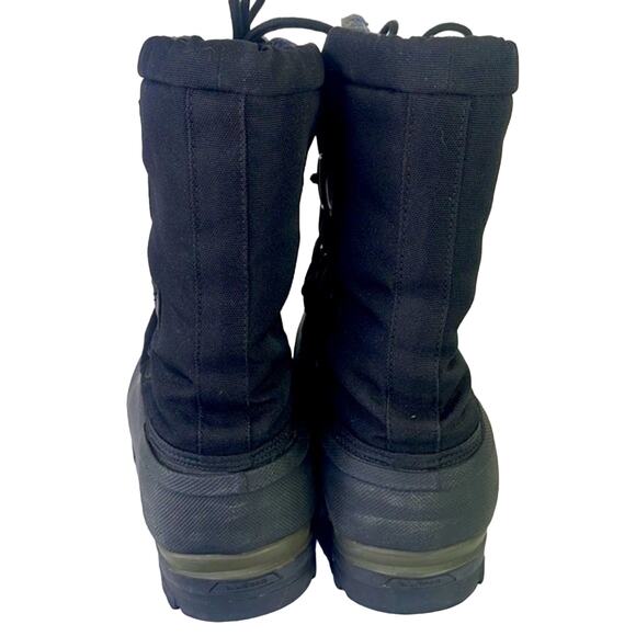 LL Bean Bigelow Black Insulated Cold Weather Snow Boot Lace Up Size 8 - Picture 4 of 16